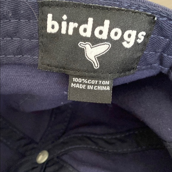 Birddogs Adult Free The Bird Baseball Hat One Size Adjustable Navy Cotton - Picture 9 of 13